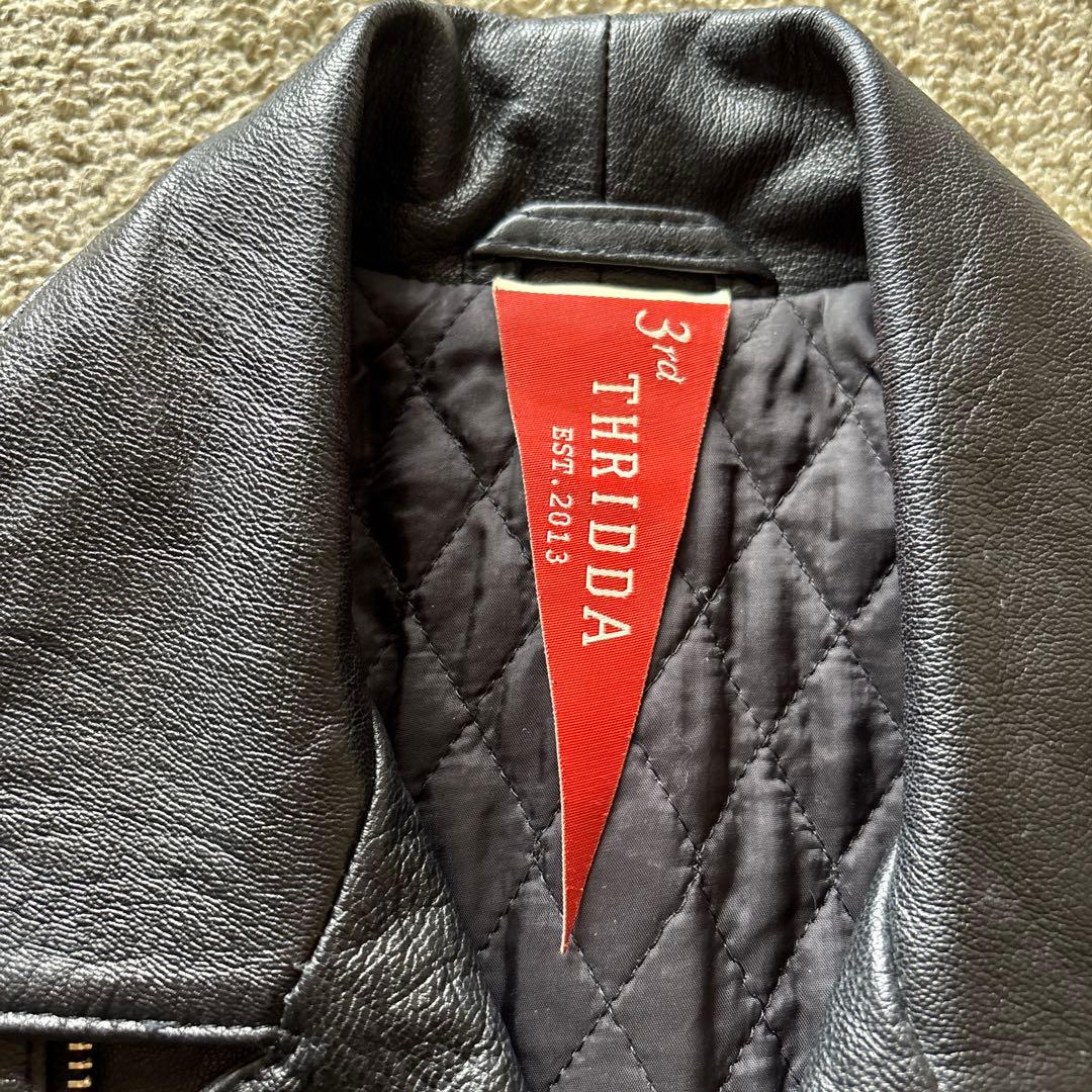 THRIDIA ブラック ライダースジャケット　本革100%
