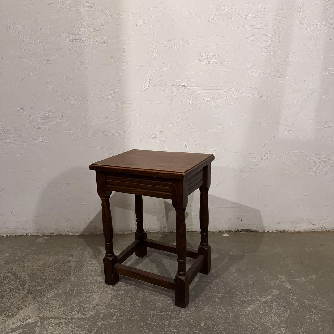 ヴィンテージ　木製サイドテーブル　小