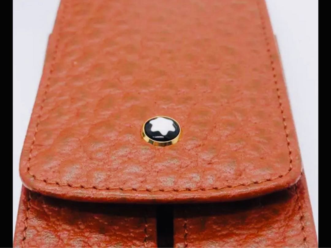 ⭐️金運を呼ぶリッチブラウン⭐️モンブラン社製本革製ペンポーチGLOVE⭐️未使用！⭐️