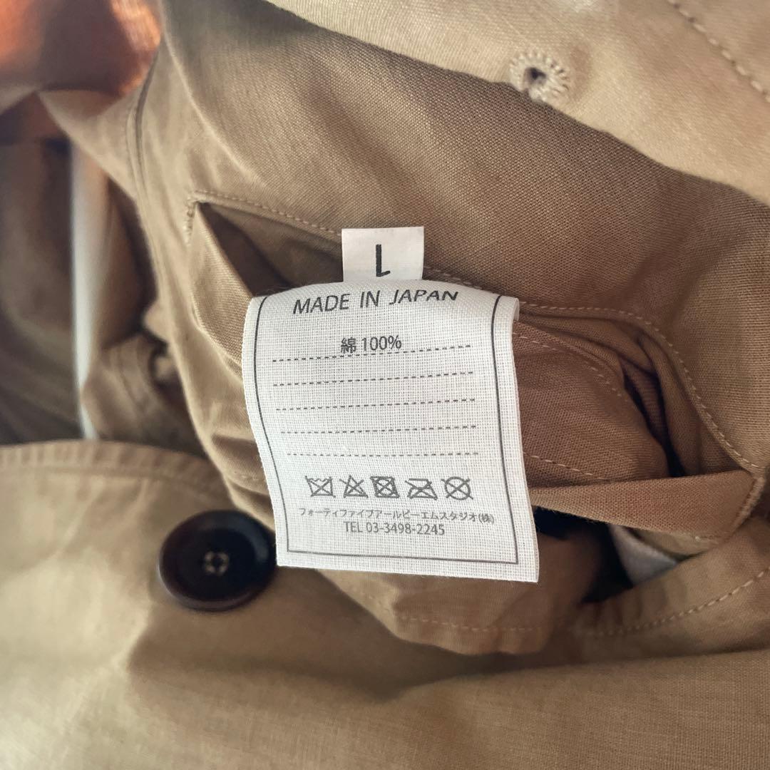 【期間限定値下げ】45R ベージュ フード付きロングコート