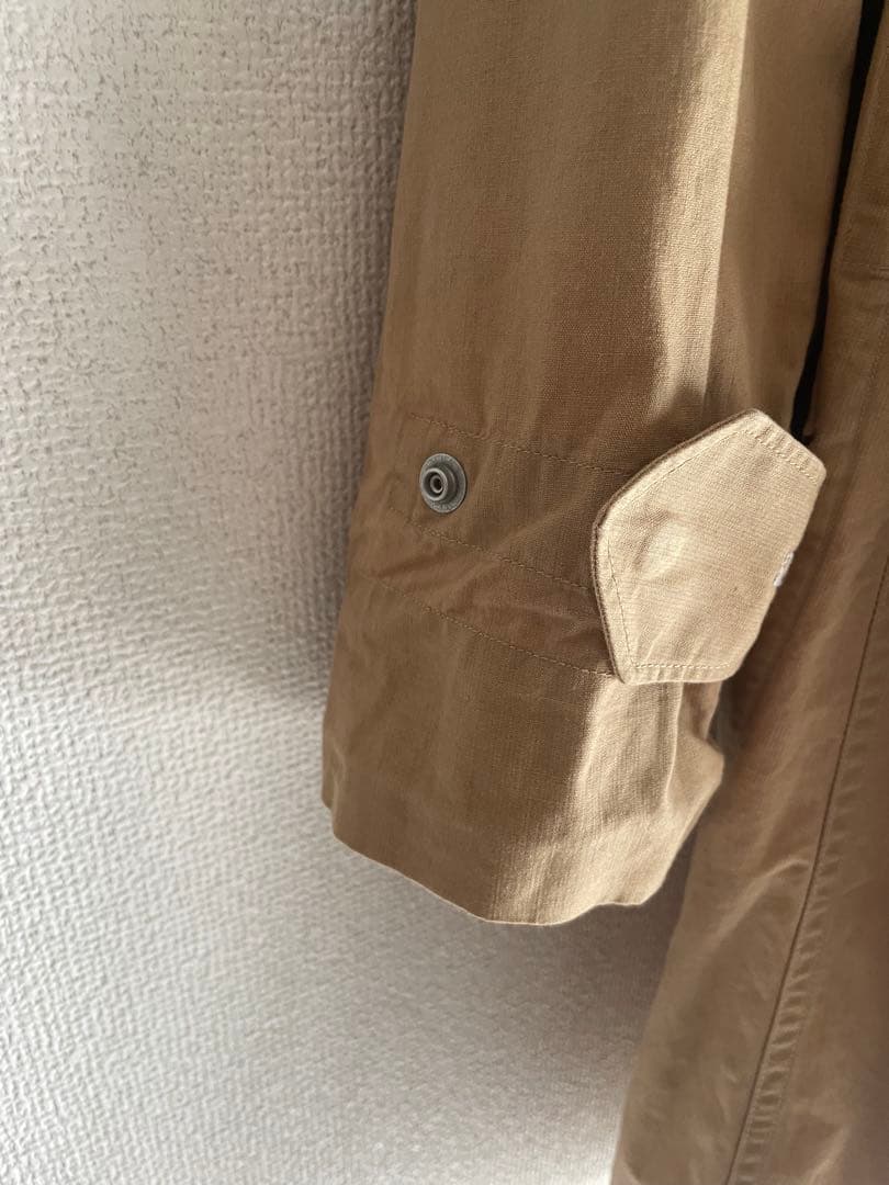 【期間限定値下げ】45R ベージュ フード付きロングコート