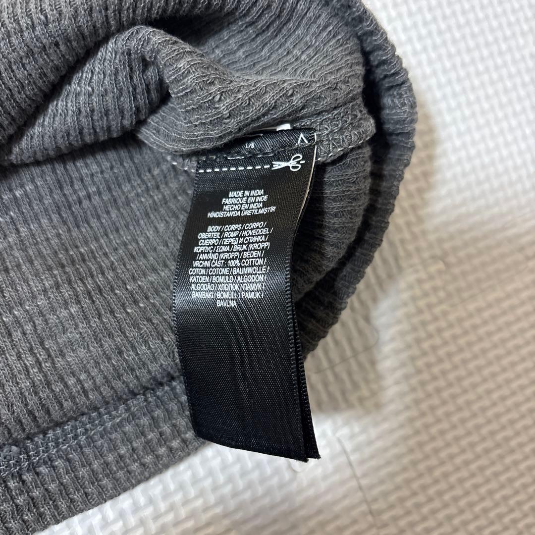 【未使用品RRL】Ralph Lauren グレー ヘンリーネック長袖カットソー