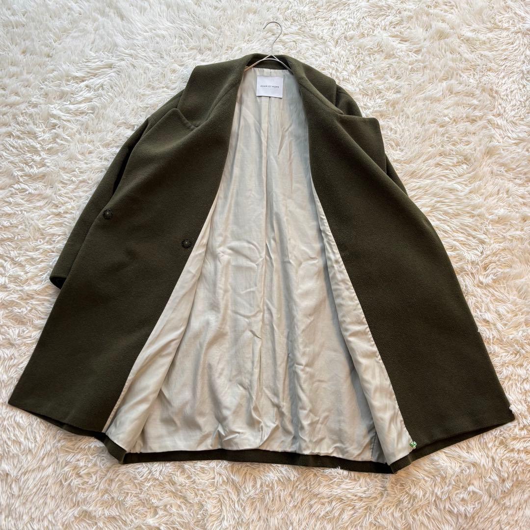 ADAM ET ROPE アダムエロペ ウールチェスターコート グリーン