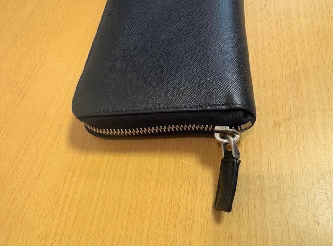 【正規品】PRADA プラダ サフィアーノレザー ラウンドファスナー 長財布