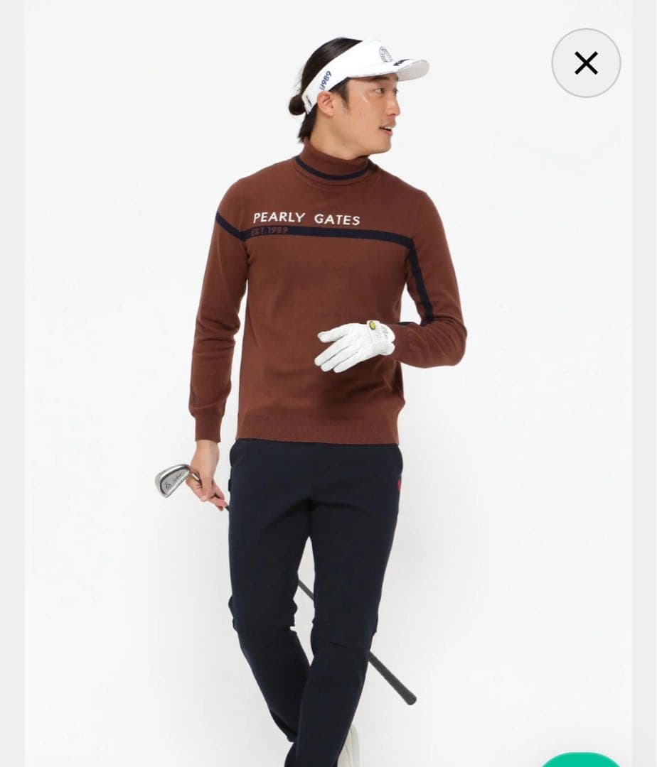 かじ【新品】PEARLY GATES モックネック セーター ニット