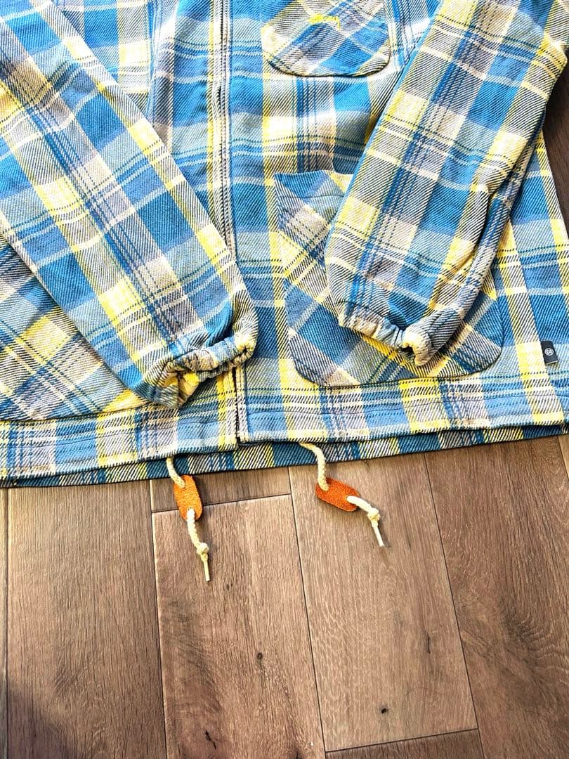 ステューシー チェック ジップアップ ジャケット パーカー size M