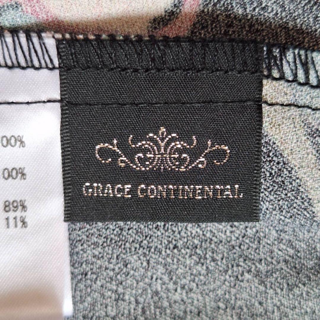 美品✨グレースコンチネンタル ローズオーナメントプリントワンピース 花柄ドレス