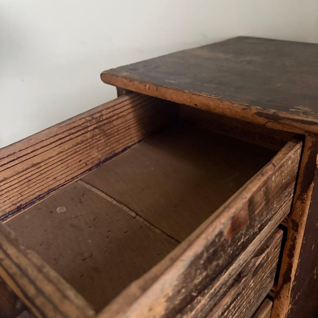 ぼろぼろの小引き出し　古道具　大正時代