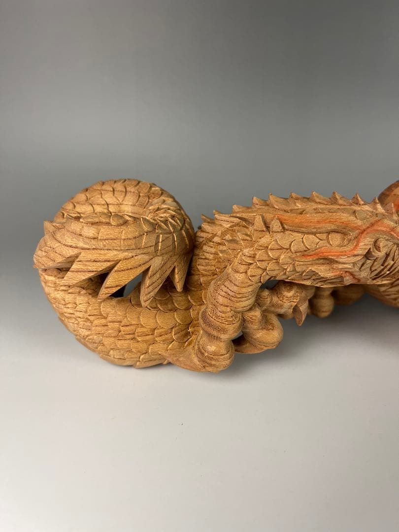 カズシ【 木彫 龍 】鉦支持棒　摺り鉦 当たり鉦 二丁鉦 だんじり