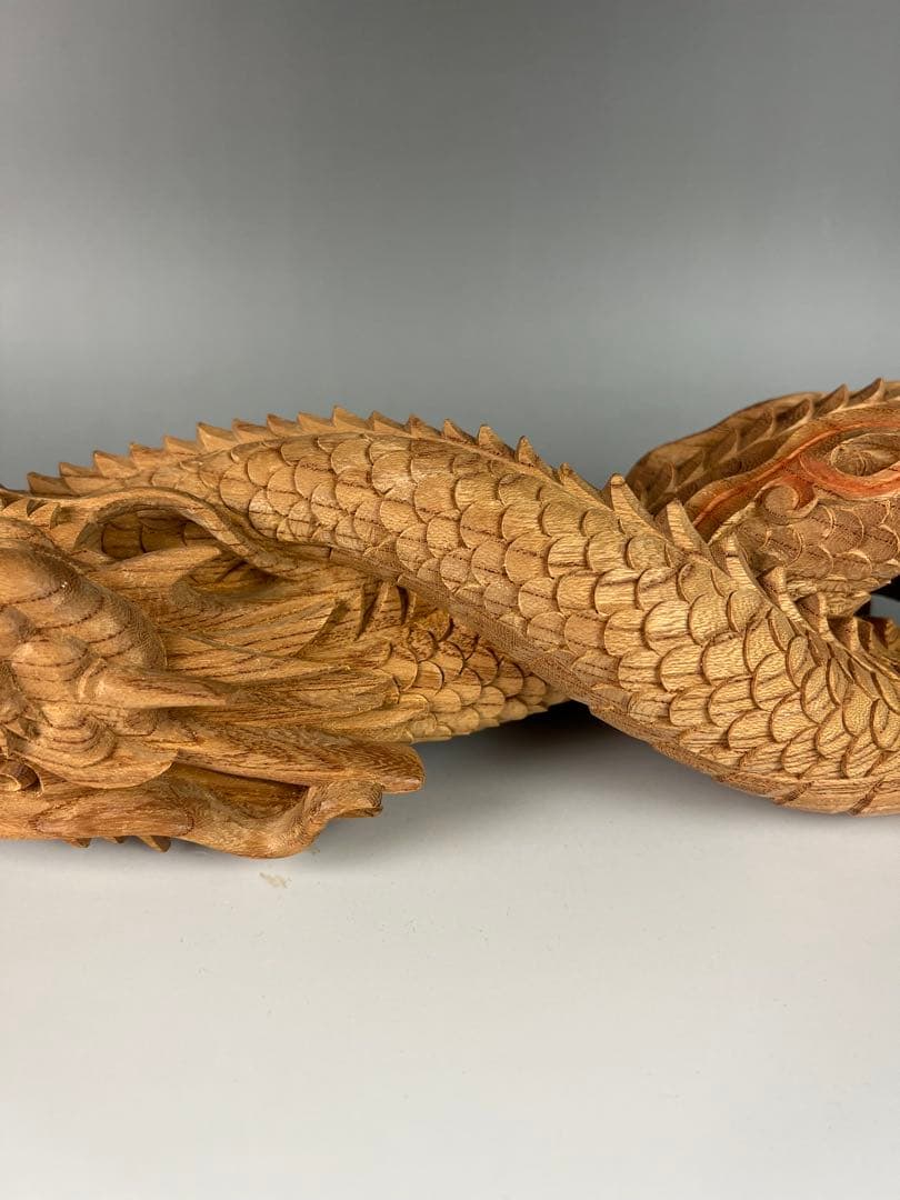 カズシ【 木彫 龍 】鉦支持棒　摺り鉦 当たり鉦 二丁鉦 だんじり