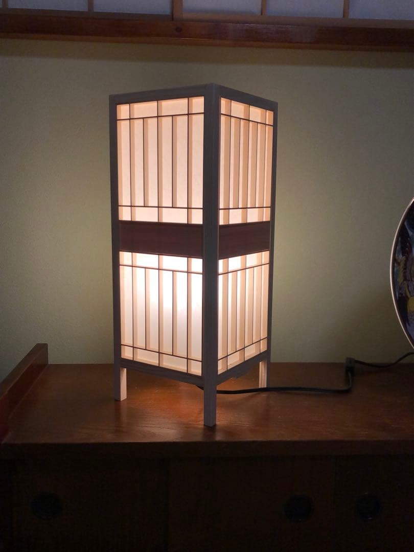 行灯　あんどん　組子　手作り　フロアスタンド