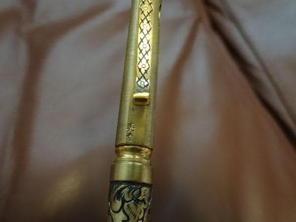 中山英俊 ボルトアクション・ミニボールペン brass TETORI彫金