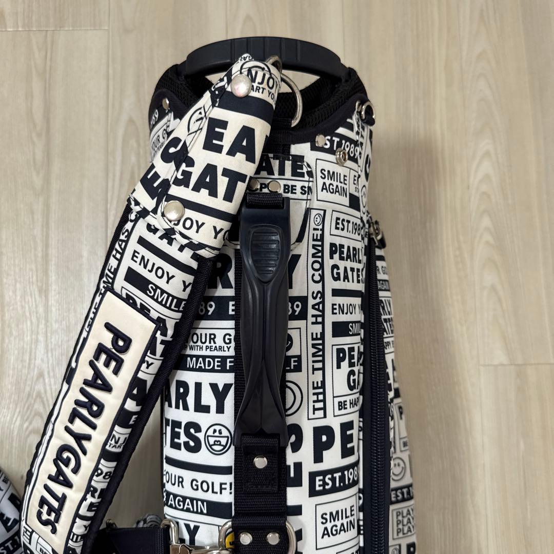 パーリーゲイツ　キャディバッグ　スタンド式　軽量　総柄　白　ホワイト　完売品