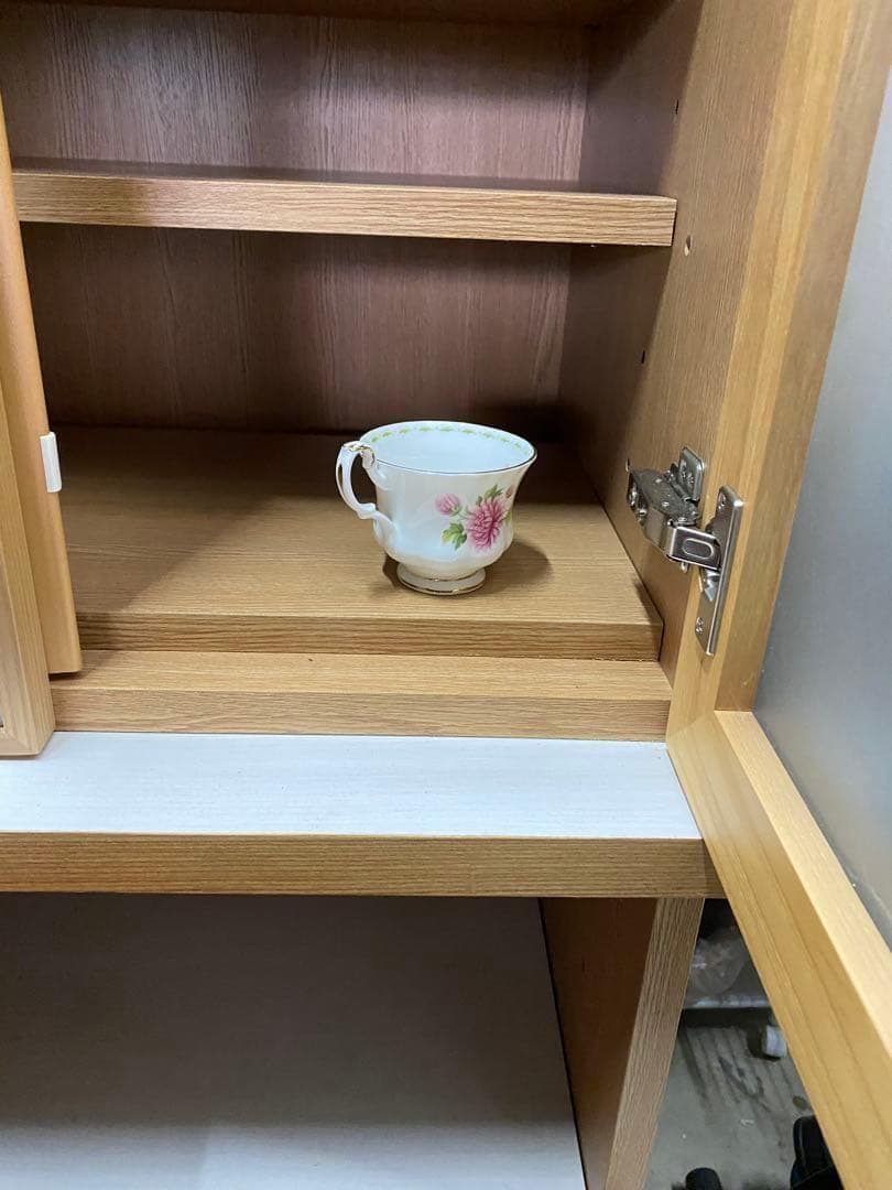 美品 送料無料　河口家具 CLAN クラン キッチン収納 食器棚 75048-1