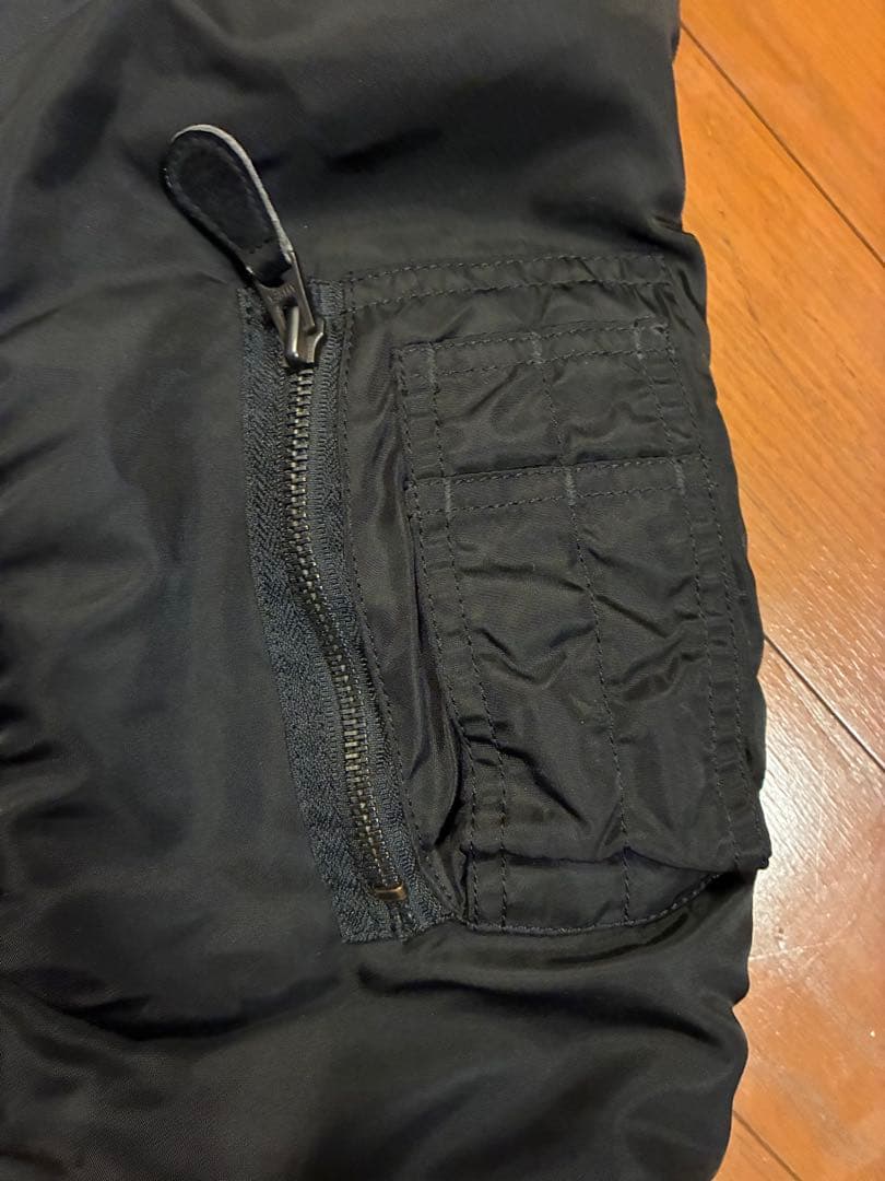 AVIREX USA MA-1フライトジャケット ブラック　L