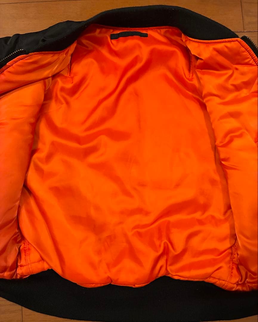 AVIREX USA MA-1フライトジャケット ブラック　L