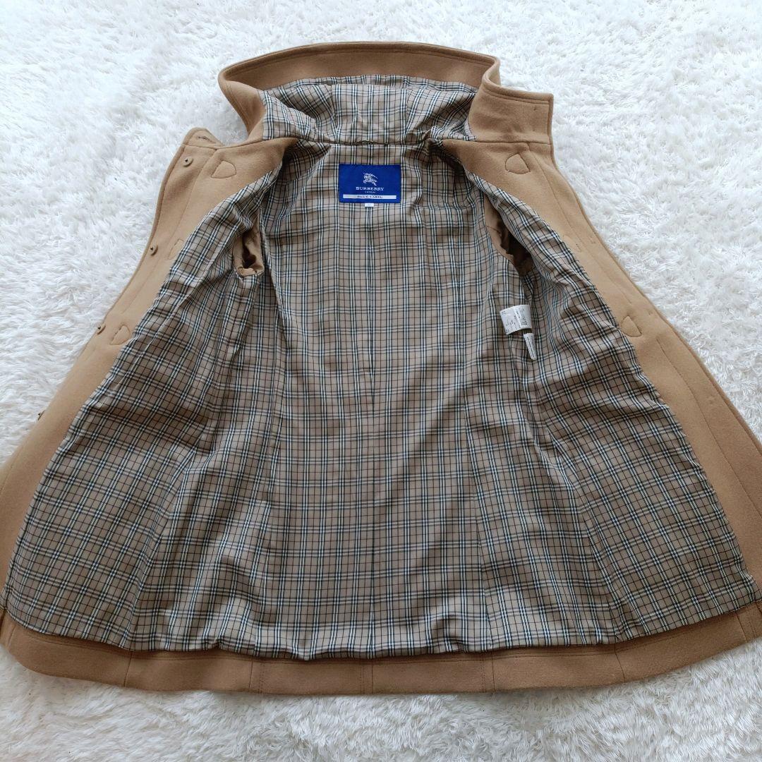 【美品】バーバリーブルーレーベル　ダッフルコート　Aライン　ノバチェック　M