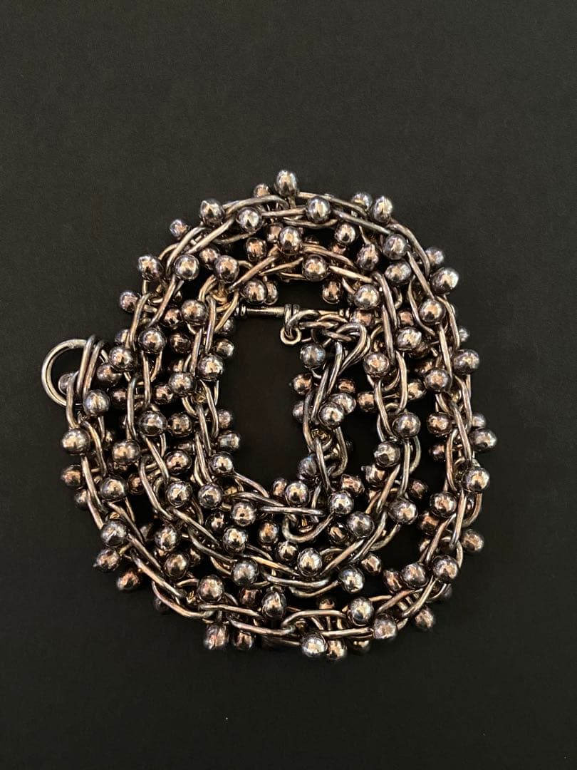 ヴィンテージ DNA チェーンリンク シルバー ネックレス