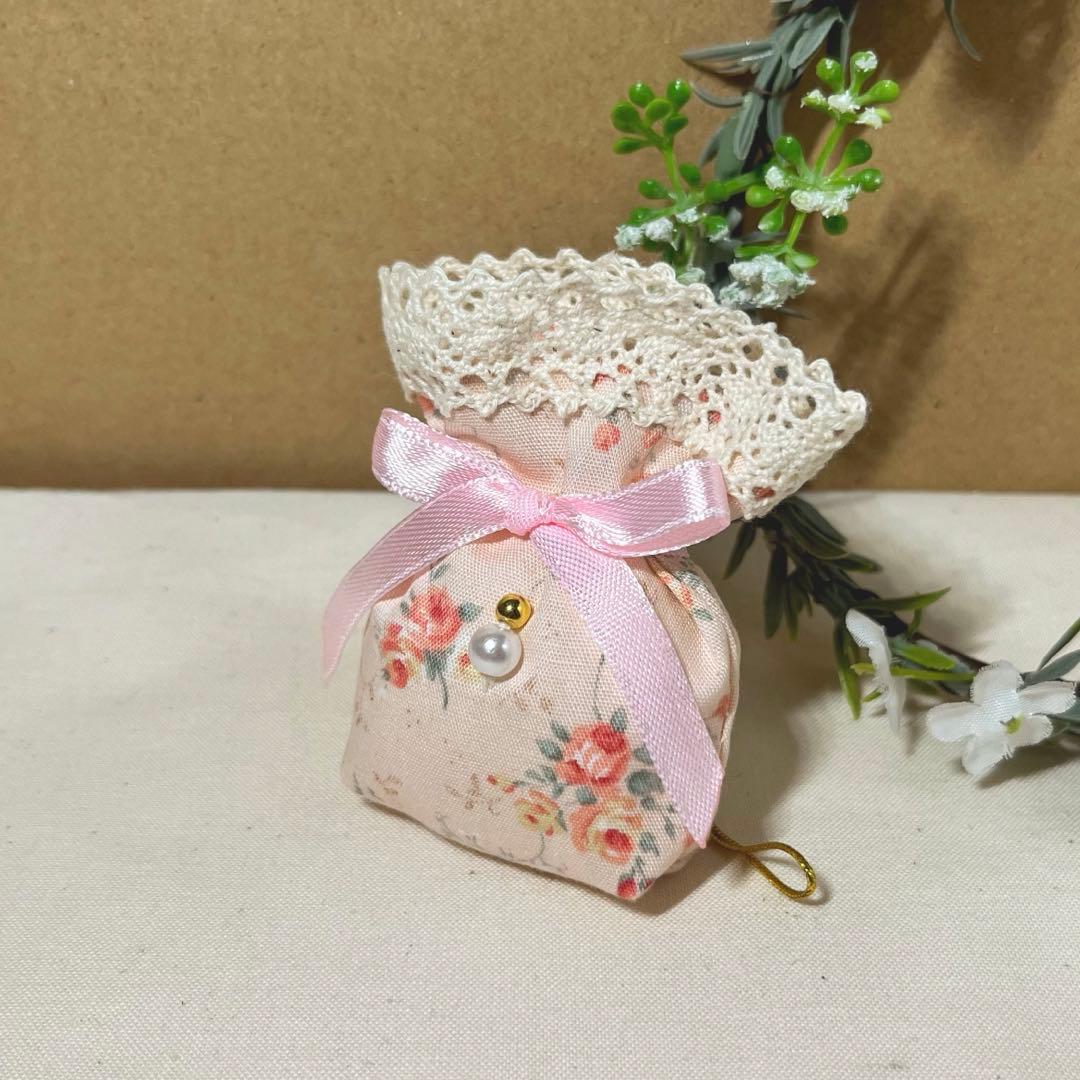 2405-66 ミニストラップサシェ 香り袋 ミニローズピンク SOLD→ご注文