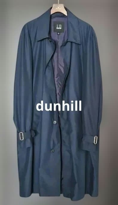 dunhill /Lサイズ ステンカラーコート ネイビー 紺