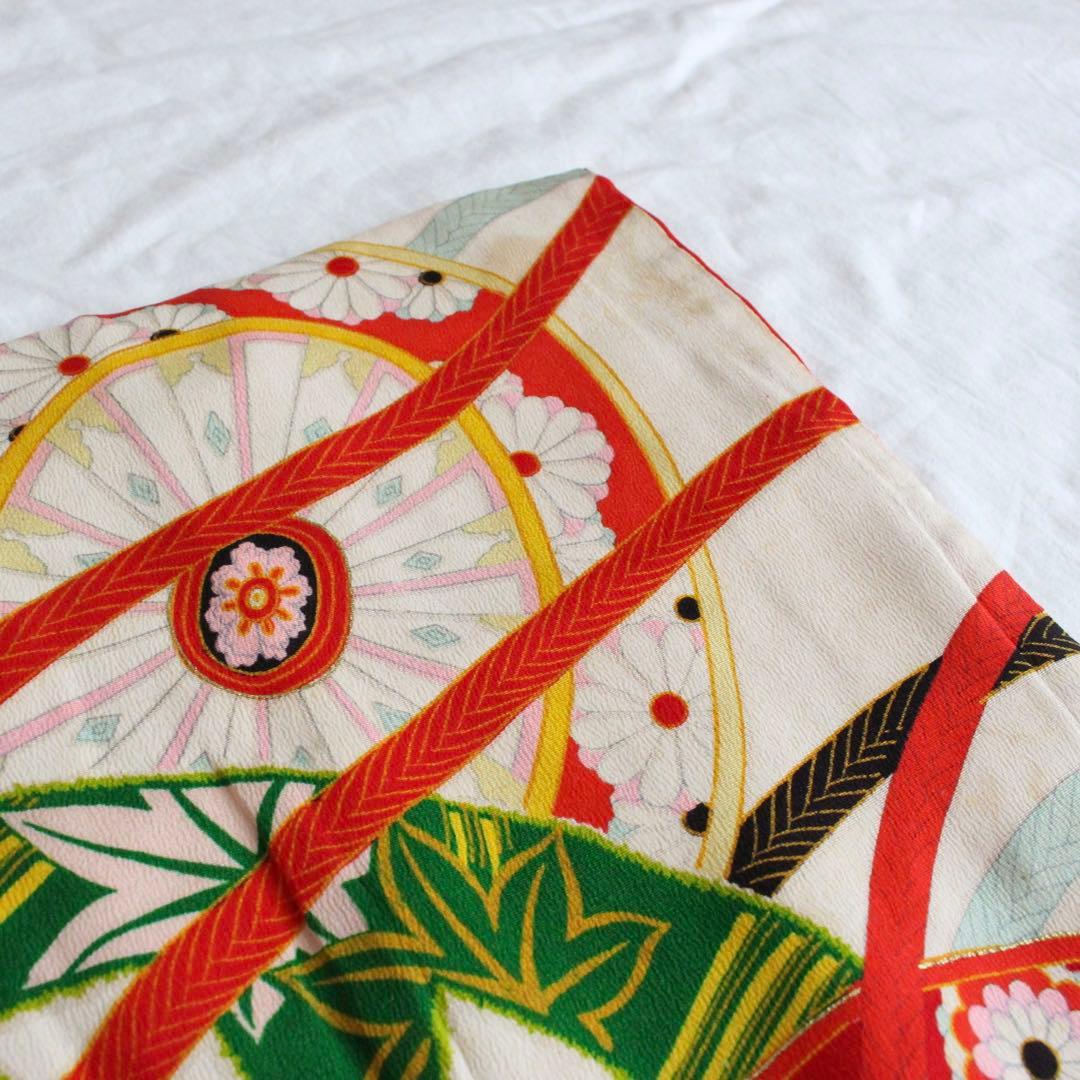 七五三 7歳 女の子 子供 アンティーク 着物 帯 セット