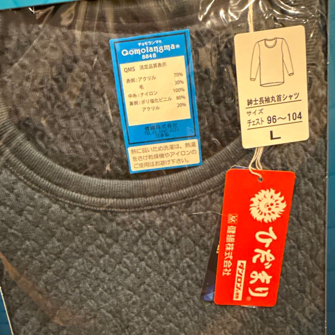 ひだまりチョモランマ　丸首シャツ　紳士　L