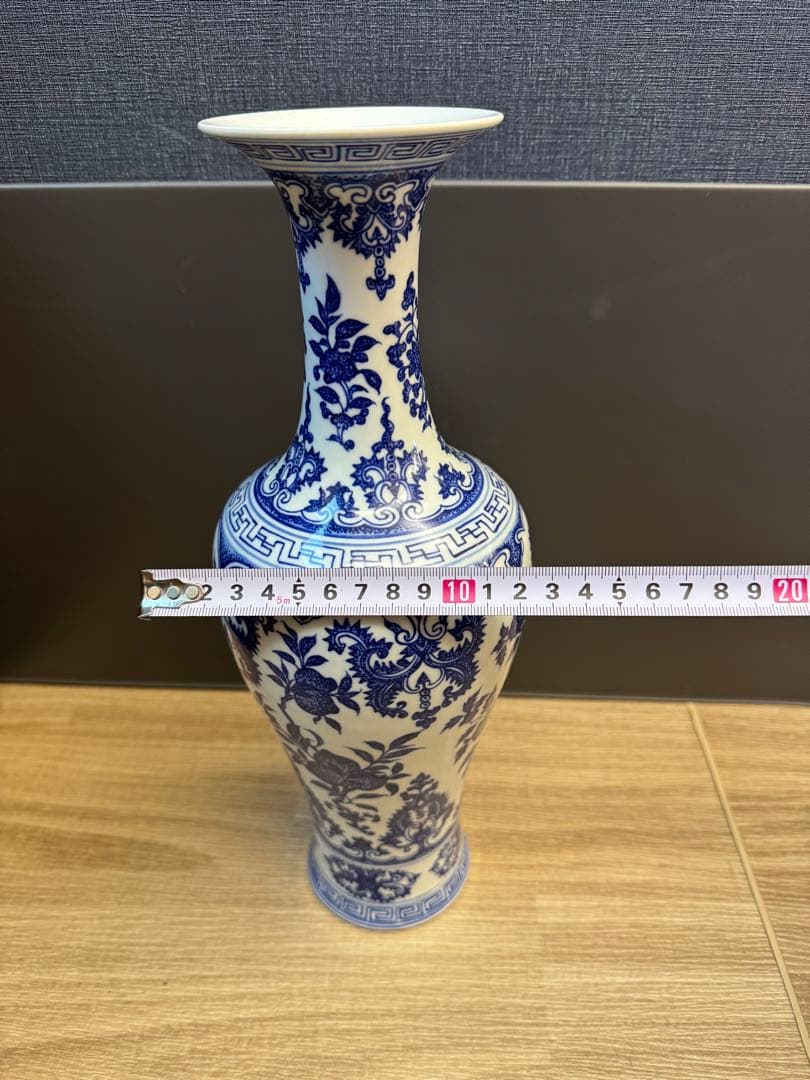 1513 中国大清乾隆年製銘青花瓶　官窯唐物　古美術品　染付