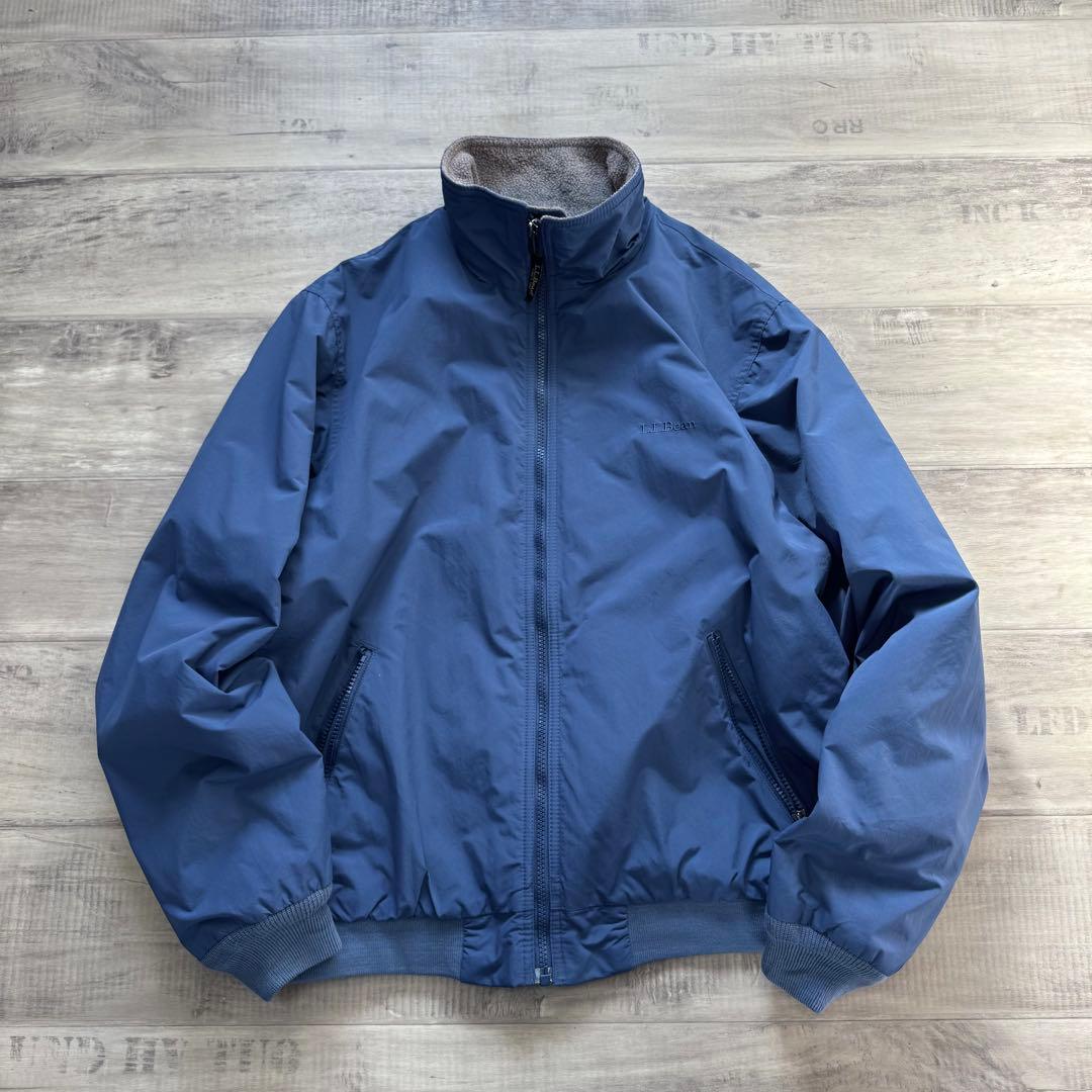 L.L.Bean エルエルビーンウォームアップジャケットくすみブルー短丈古着M