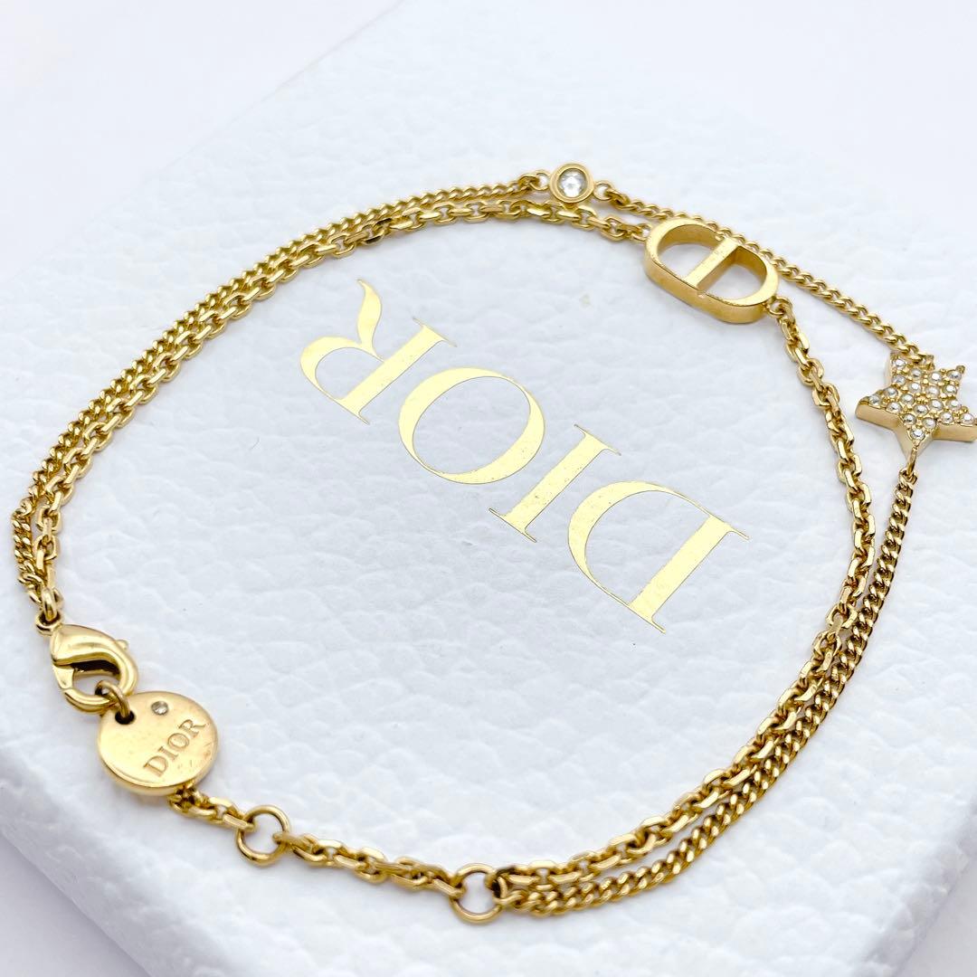 Christian Dior ブレスレット　petit　ダブル　2連　ゴールド
