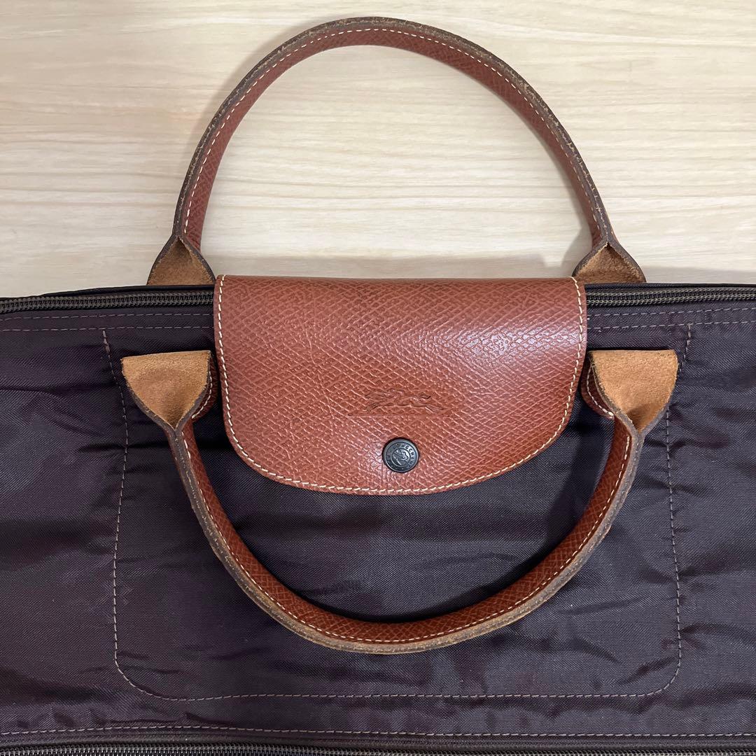 LONGCHAMPロンシャン 3way ボストンバッグ 旅行 大容量 ブラウン
