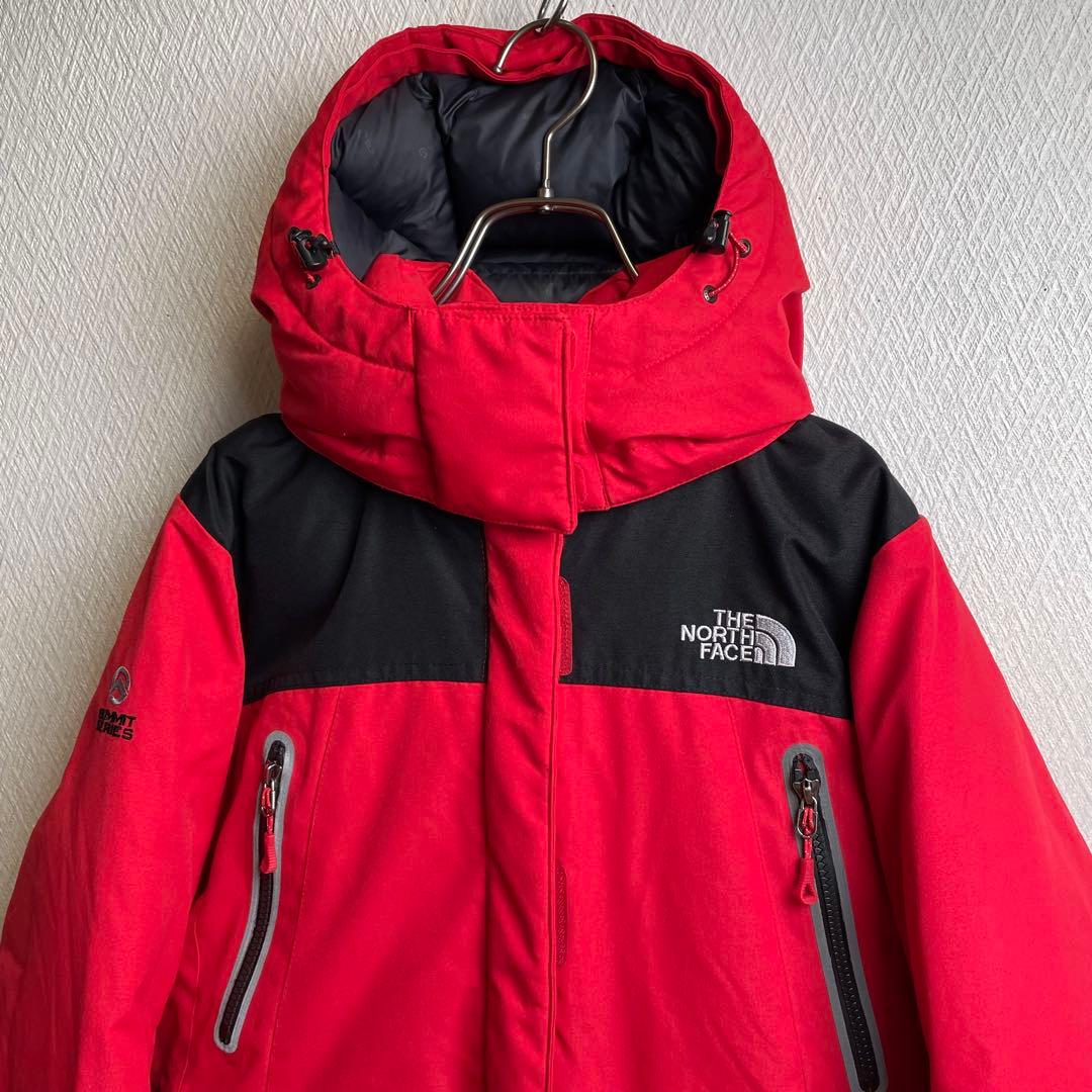 ノースフェイス ダウンジャケット レッド レディース L