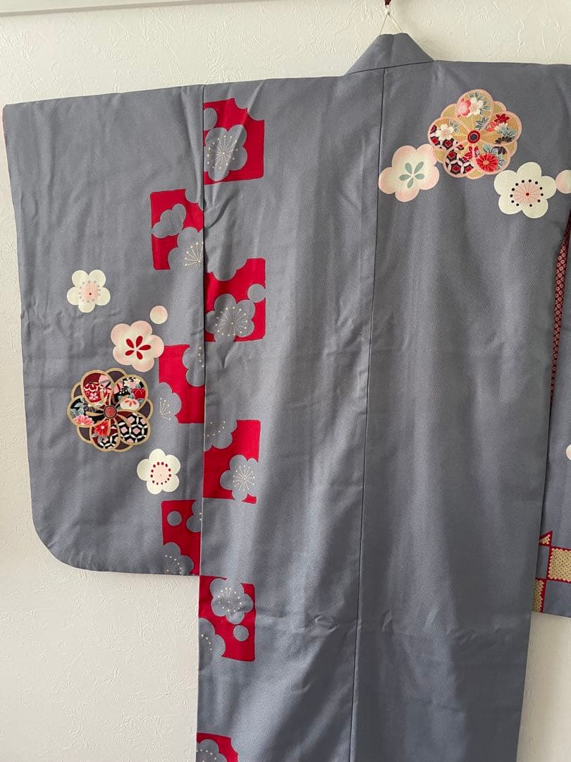 七五三　7歳　お着物セット　　つまみ細工の髪飾りセット