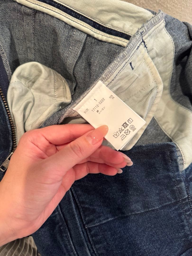 【なあ】BACK OPEN DENIM ALL IN ONE