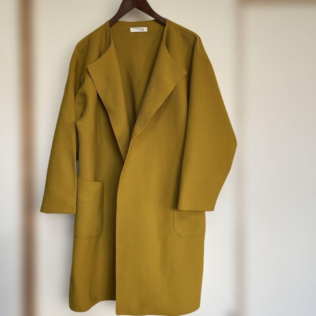 プリーツプリーツme マスタード ロングコート