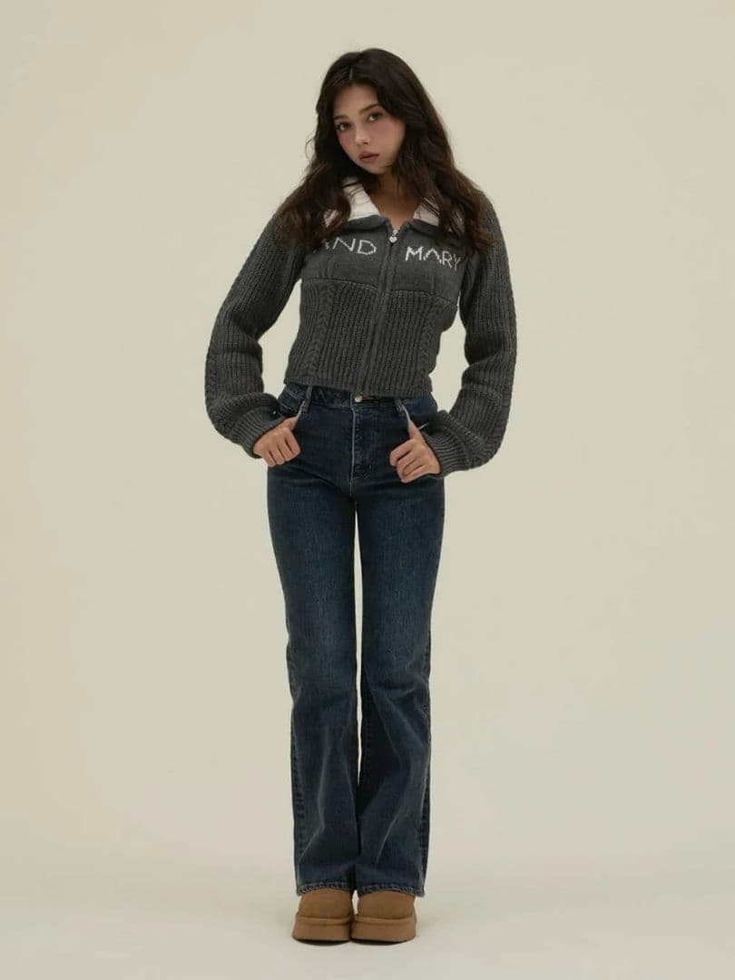 【新品未使用・即日発送】andmary Mary logo zip tops