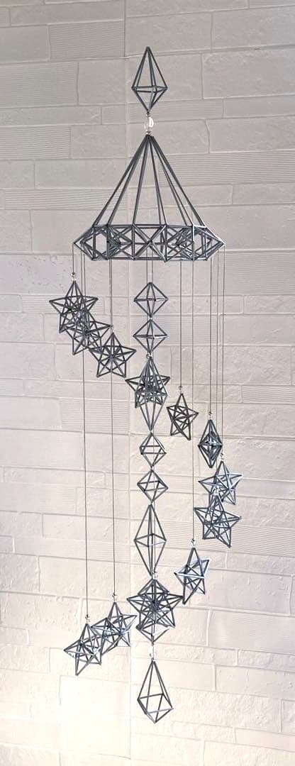 ヒンメリ✳︎シルバー✳︎スターダストメリーゴーランド✳︎大型モビール