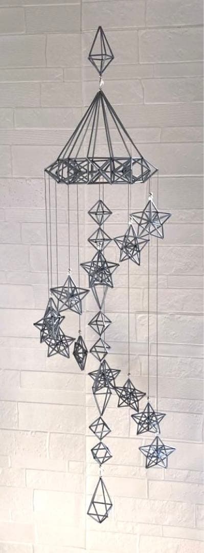 ヒンメリ✳︎シルバー✳︎スターダストメリーゴーランド✳︎大型モビール