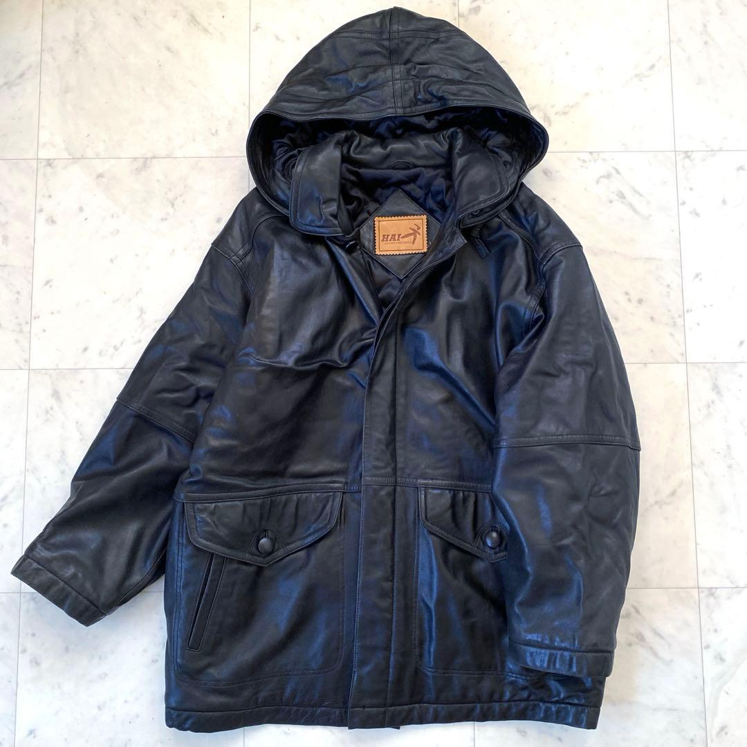 ハイスポーティングギア イッセイミヤケ 羊革 2wayブルゾン レザー 古着