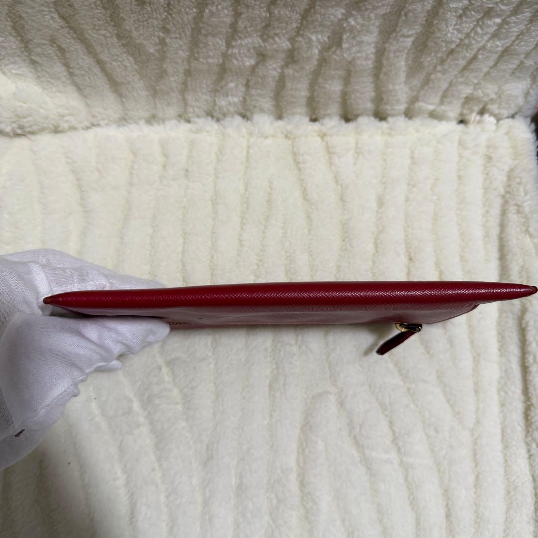 ✨️極美品✨️プラダ 長財布 エンベロープ メタルロゴ サフィアーノレザー レター型