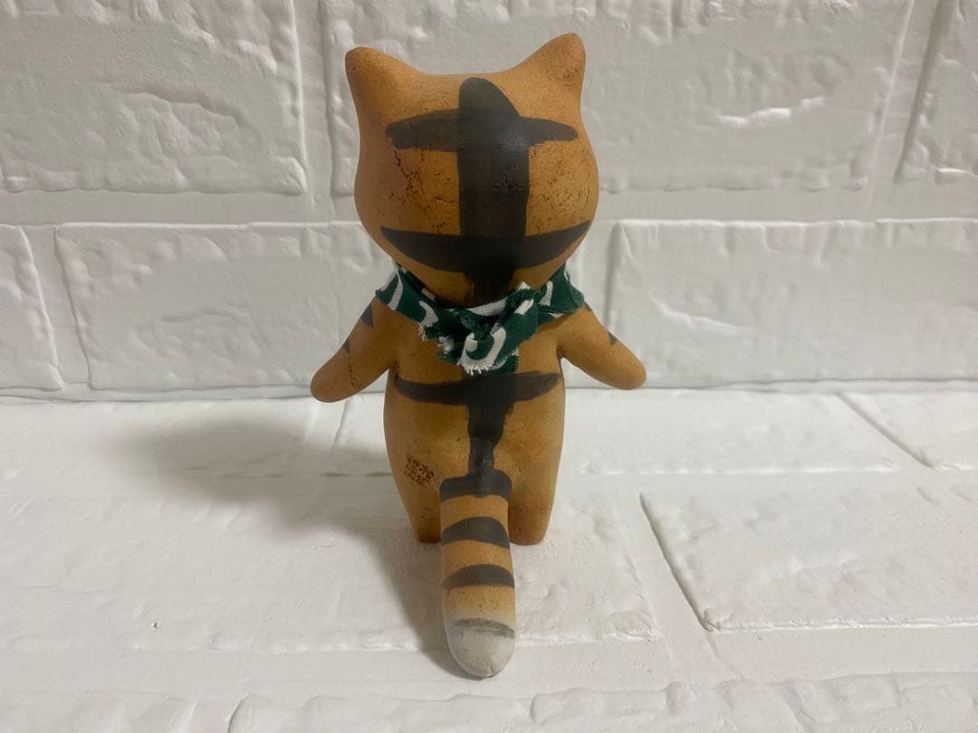 中古品【猫の置物】2匹セット☆布施猫笑店☆三毛猫☆