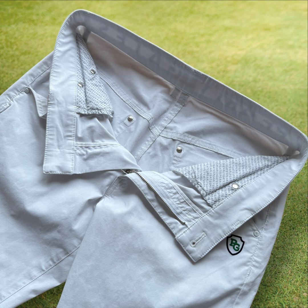 人気デザイン　パーリーゲイツ　パンツ　白　L〜XL相当 ホワイト　美品　ゴルフ