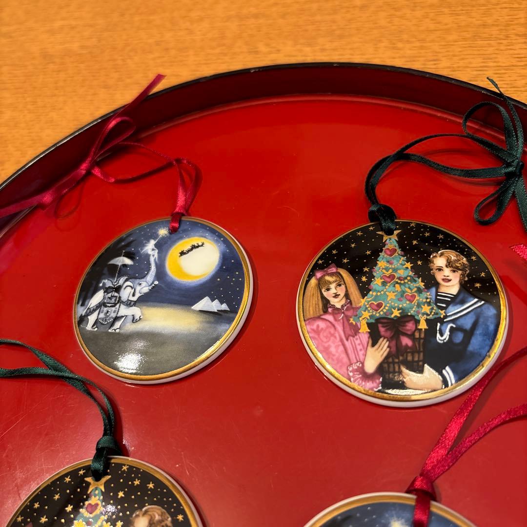 ロイヤルコペンハーゲン 陶器 1996年 クリスマスオーナメント 4個セット