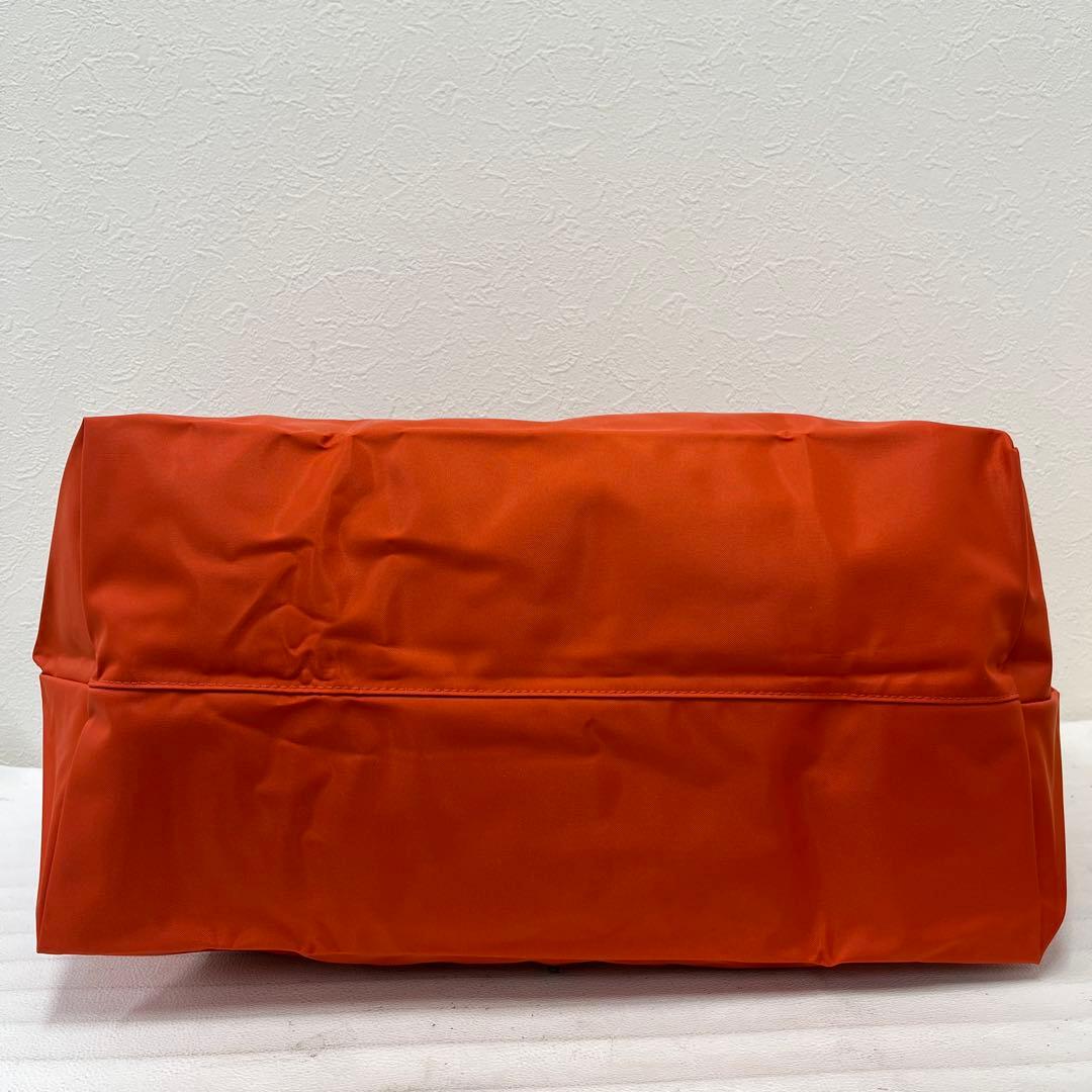 336 LONGCHAMP ロンシャン ボストンバッグ 2way オレンジ系