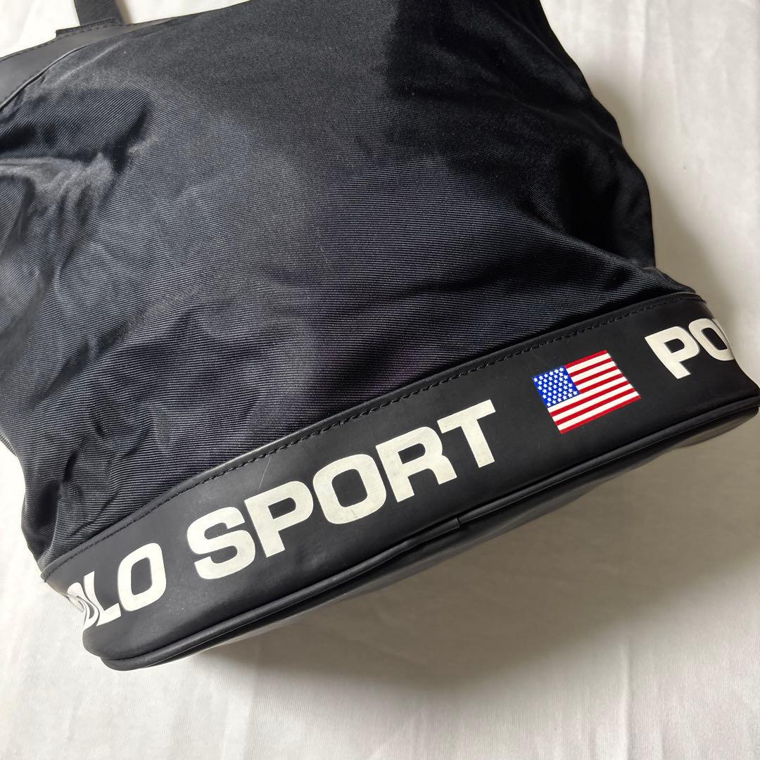 90s POLO SPORTS ポロスポーツ ドラム型 バッグ トートバッグ