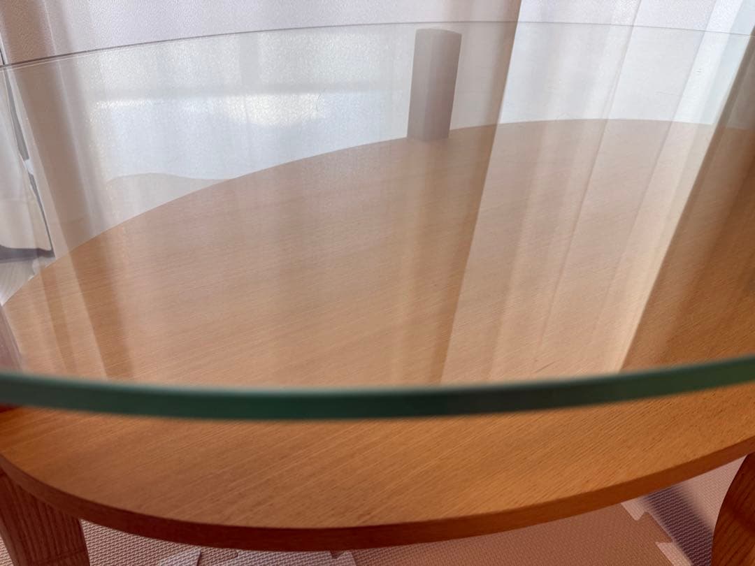 Francfranc オーガコーヒーテーブル　ガラストップ