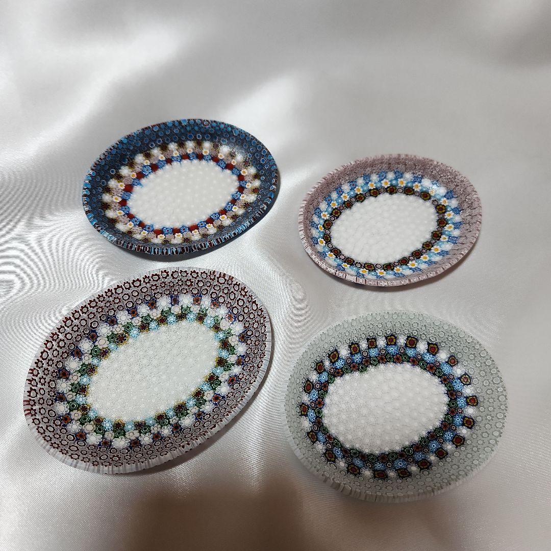 ゆ*ん様 ベネチアンガラス ミルフィオリ 小皿 ムラーノガラス ヴェネチアンガラ