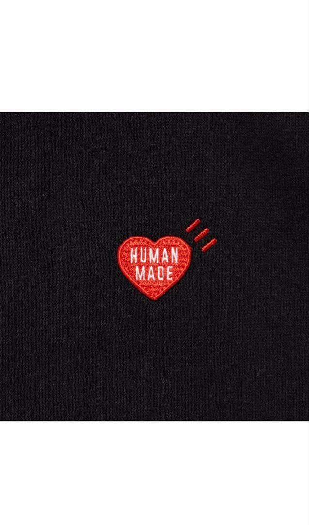 HUMAN MADE ブラック ジップアップパーカー