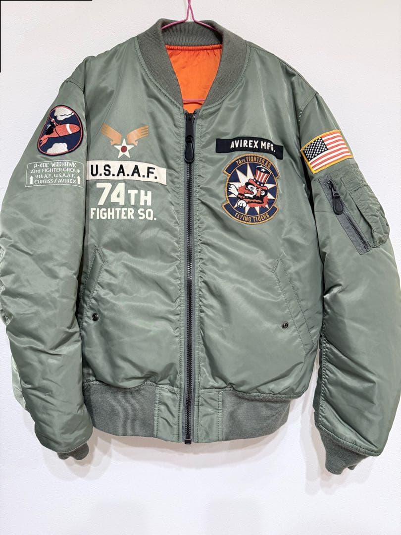 AVIREX MA-1 フライトジャケット 74TH FIGHTER SQ.