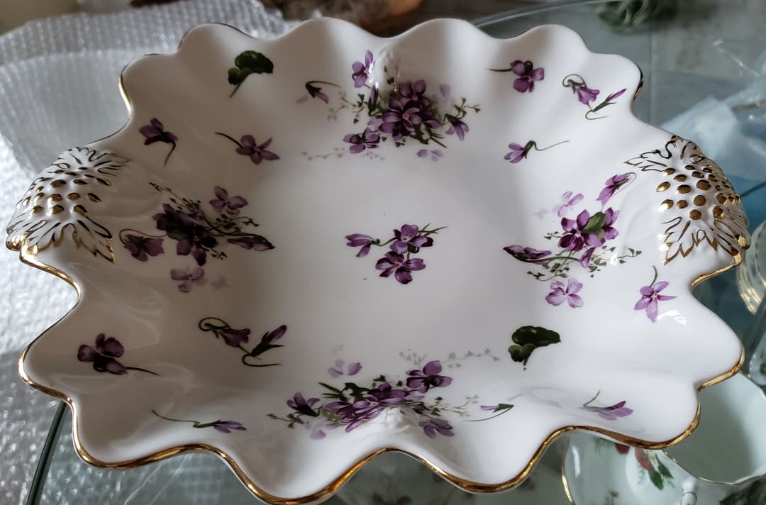 ハマースレイ バイオレット スクエアプレート アンティーク