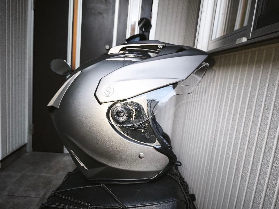 マルシン工業 TE-1 フラットガンメタXLサイズ バイザー付ジェットヘルメット